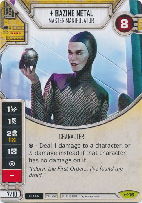 Bazine Netal - Master Manipulator (EAW) Rare Star Wars Destiny Fantasy Flight Games