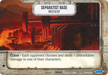 Separatist Base - Mustafar (AWK) Common Star Wars Destiny Fantasy Flight Games