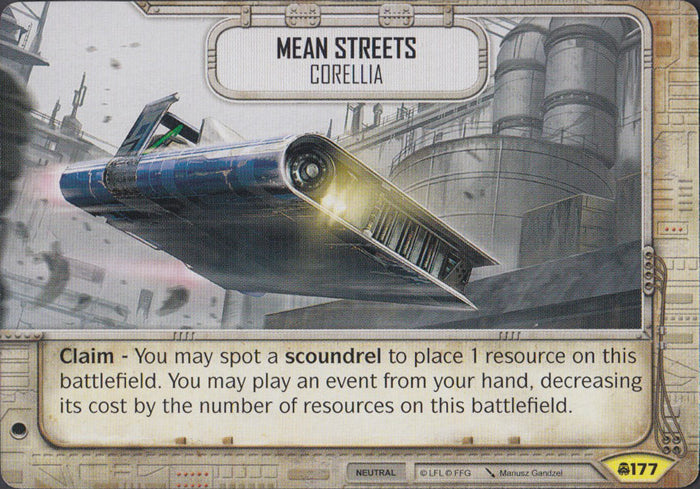 Mean Streets - Correlia (CONV) Uncommon Star Wars Destiny Fantasy Flight Games