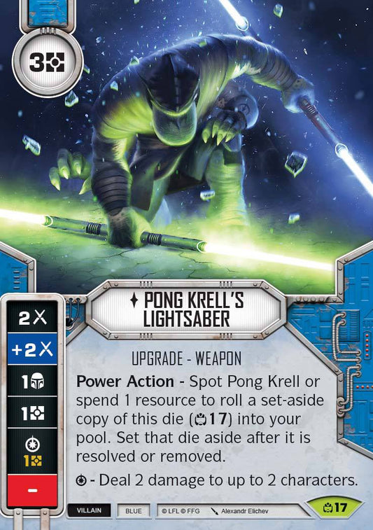 Pong Krell's Lightsaber (CM) Rare Star Wars Destiny Fantasy Flight Games