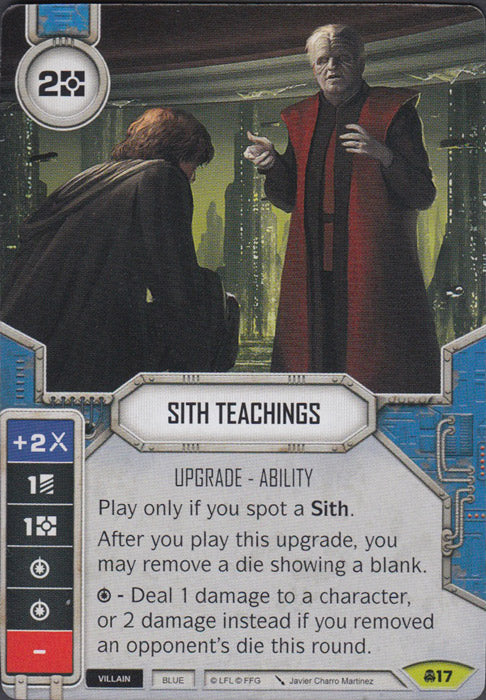 Sith Teachings (CONV) Rare Star Wars Destiny Fantasy Flight Games