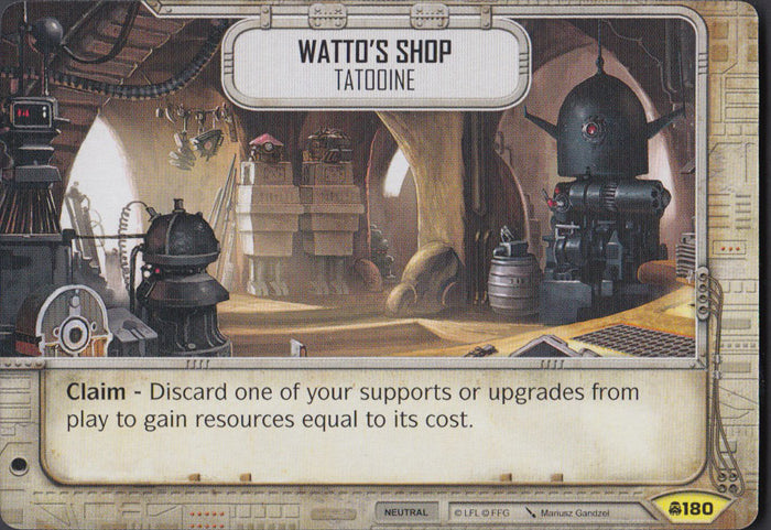 Watto's Shop - Tatooine (CONV) Uncommon Star Wars Destiny Fantasy Flight Games