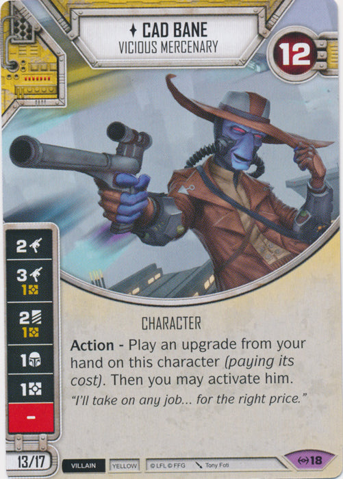 Cad Bane - Vicious Mercenary (EAW) Legendary Star Wars Destiny Fantasy Flight Games