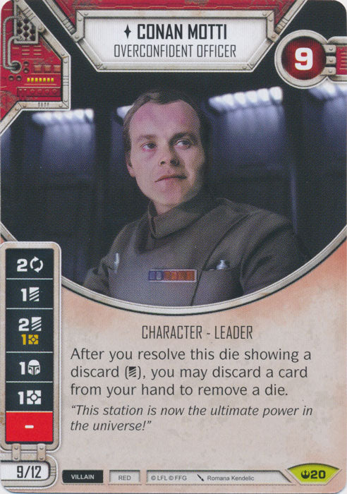Conan Motti - Overconfident Officer (SOH) Rare Star Wars Destiny Fantasy Flight Games