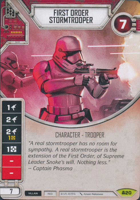 First Order Stormtrooper (CONV) Rare Star Wars Destiny Fantasy Flight Games