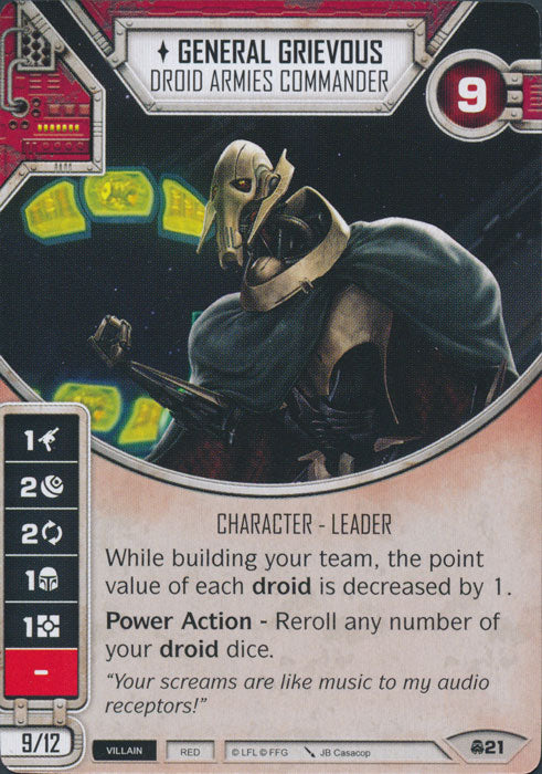 General Grievous - Droid Armies Commander (CONV) Starter Star Wars Destiny Fantasy Flight Games