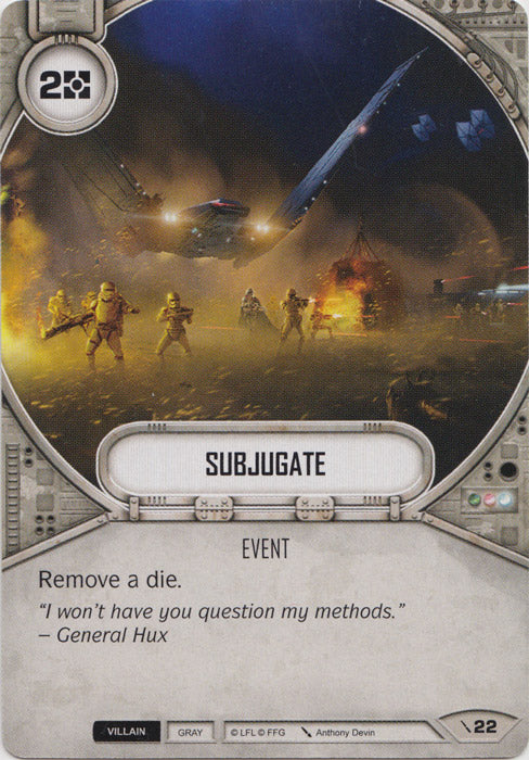 Subjugate (2PG) Starter Star Wars Destiny Fantasy Flight Games
