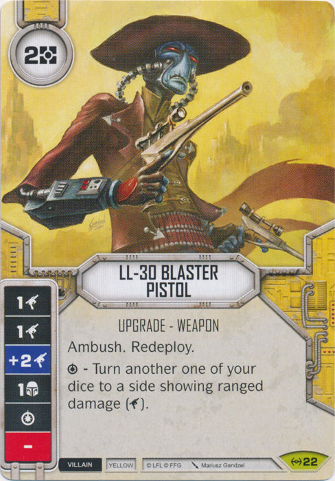 LL-30 Blaster Pistol (EAW) Rare Star Wars Destiny Fantasy Flight Games