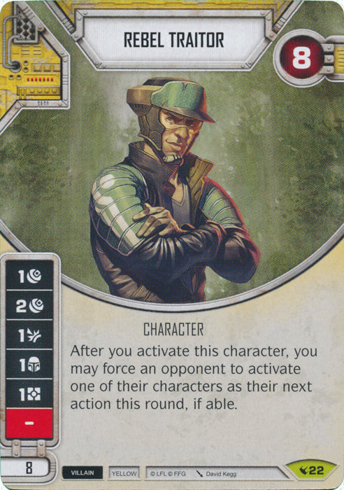 Rebel Traitor (LEG) Rare Star Wars Destiny Fantasy Flight Games