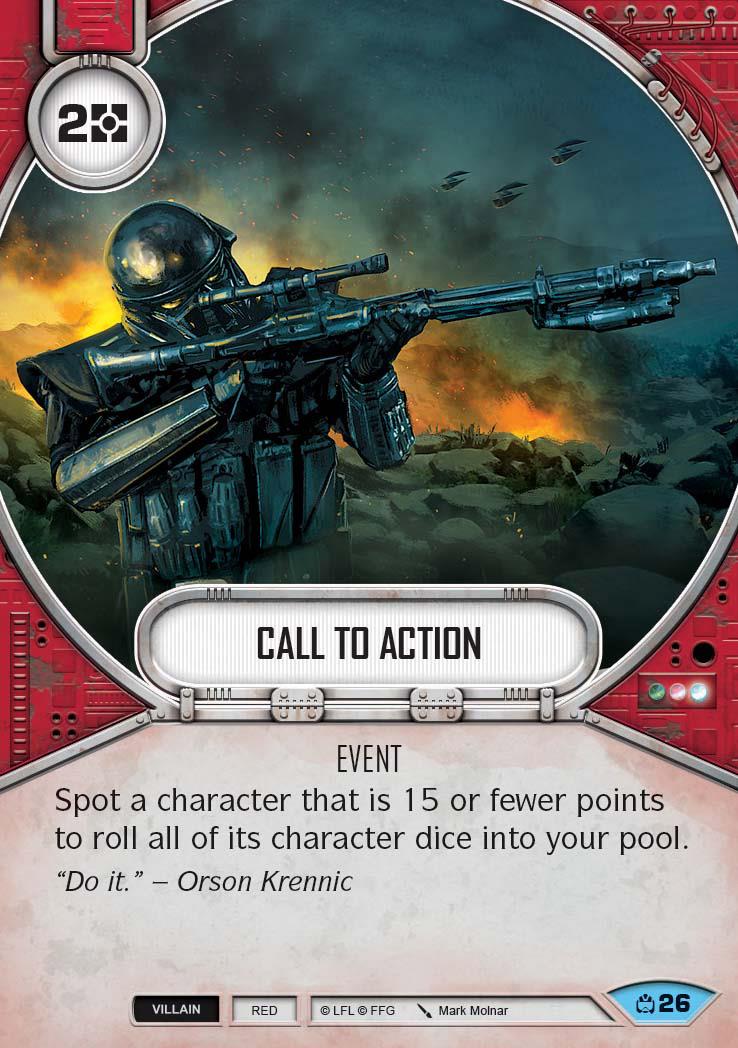 Call To Action (CM) Common Star Wars Destiny Fantasy Flight Games
