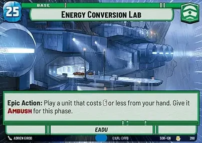 Energy Conversion Lab - Eadu (SOR) Rare Star Wars Unlimited Fantasy Flight Games Hyperspace Non-Foil