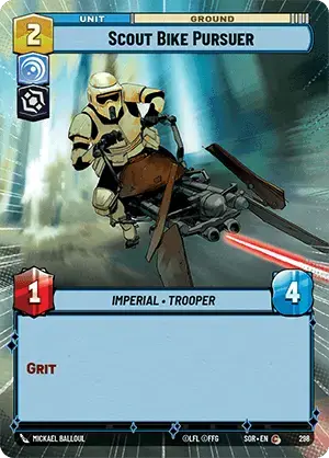 Scout Bike Pursuer (SOR) Common Star Wars Unlimited Fantasy Flight Games Hyperspace Non-Foil