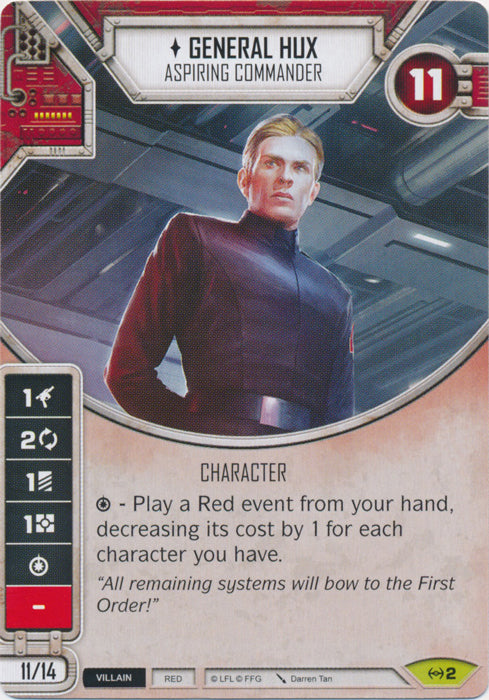 General Hux - Aspiring Commander (EAW) Rare Star Wars Destiny Fantasy Flight Games