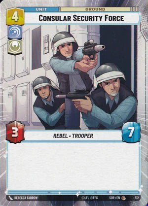 Consular Security Force (SOR) Common Star Wars Unlimited Fantasy Flight Games Hyperspace Non-Foil