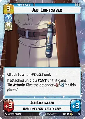 Jedi Lightsaber (SOR) Rare Star Wars Unlimited Fantasy Flight Games Hyperspace Non-Foil
