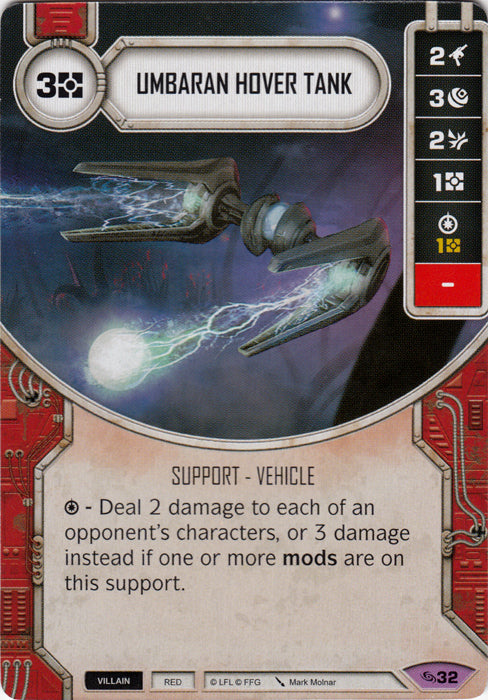 Umbaran Hover Tank (ATG) Legendary Star Wars Destiny Fantasy Flight Games