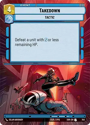 Takedown (SOR) Uncommon Star Wars Unlimited Fantasy Flight Games Hyperspace Non-Foil