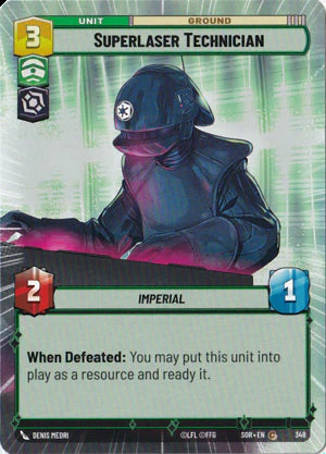 Superlaser Technician (SOR) Common Star Wars Unlimited Fantasy Flight Games Hyperspace Non-Foil