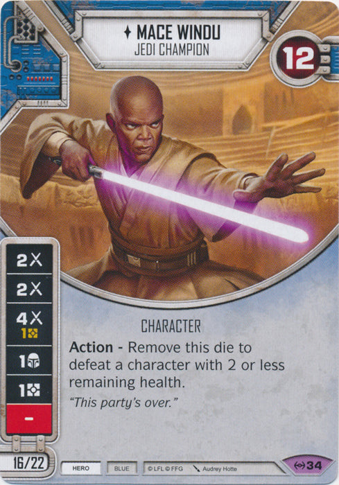Mace Windu - Jedi Champion (EAW) Legendary Star Wars Destiny Fantasy Flight Games