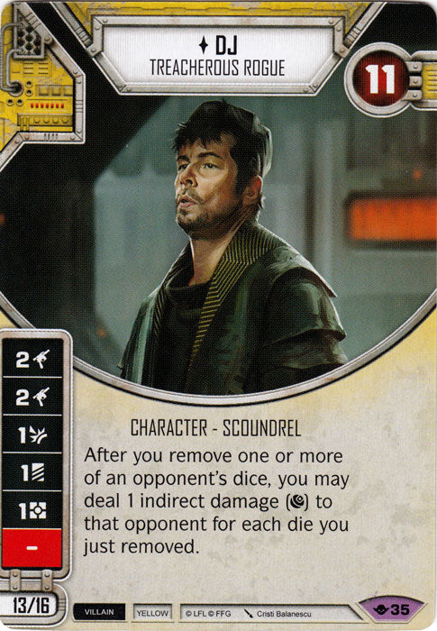 DJ - Treacherous Rogue (WotF) Legendary Star Wars Destiny Fantasy Flight Games