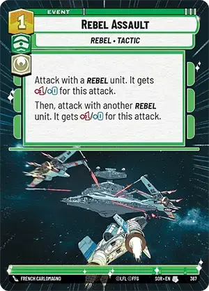 Rebel Assault (SOR) Uncommon Star Wars Unlimited Fantasy Flight Games Hyperspace Non-Foil