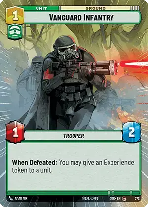 Vanguard Infantry (SOR) Common Star Wars Unlimited Fantasy Flight Games Hyperspace Non-Foil