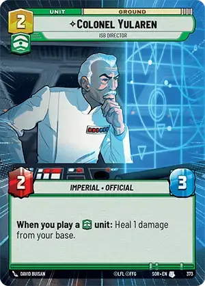 Colonel Yularen - ISB Director (SOR) Uncommon Star Wars Unlimited Fantasy Flight Games Hyperspace Non-Foil