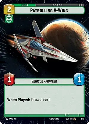 Patrolling V-Wing (SOR) Common Star Wars Unlimited Fantasy Flight Games Hyperspace Non-Foil