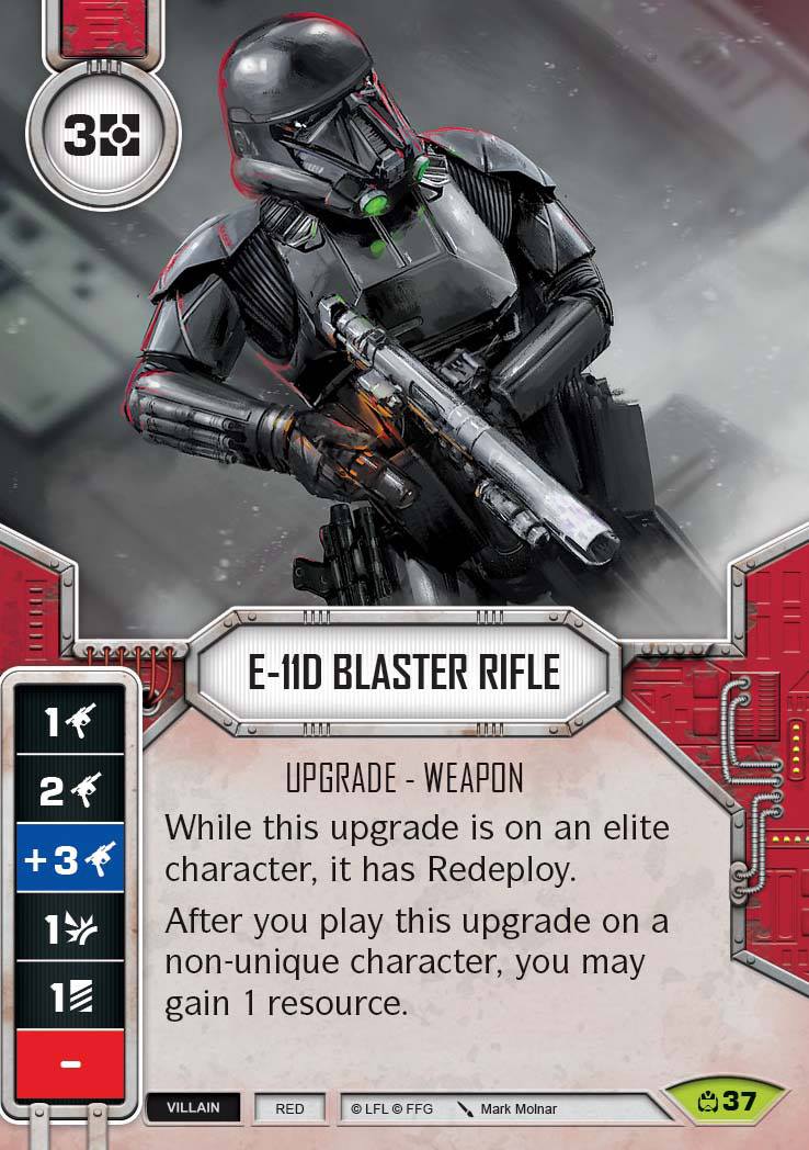 E-11D Blaster Rifle (CM) Rare Star Wars Destiny Fantasy Flight Games