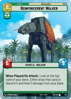 Reinforcement Walker (SOR) Uncommon Star Wars Unlimited Fantasy Flight Games Hyperspace Non-Foil
