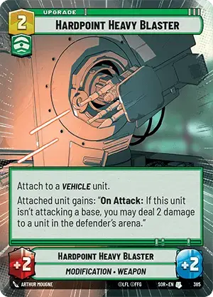 Hardpoint Heavy Blaster (SOR) Uncommon Star Wars Unlimited Fantasy Flight Games Hyperspace Non-Foil
