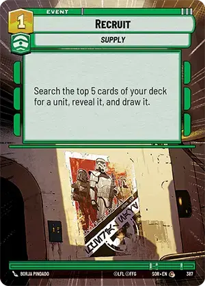 Recruit (SOR) Common Star Wars Unlimited Fantasy Flight Games Hyperspace Non-Foil