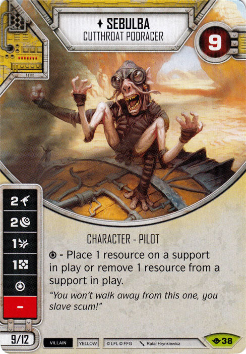 Sebulba - Cutthroat Podracer (WotF) Rare Star Wars Destiny Fantasy Flight Games