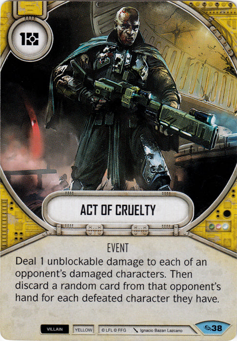 Act Of Cruelty (ATG) Common Star Wars Destiny Fantasy Flight Games