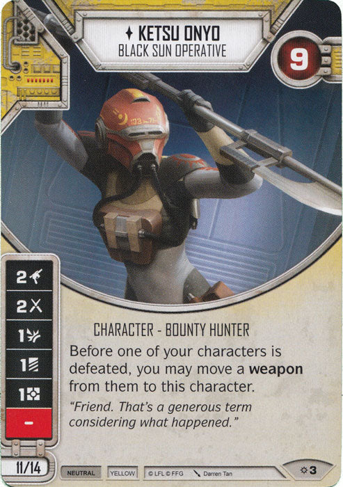 Ketsu Onyo - Black Sun Operative (Rivals) Starter Star Wars Destiny Fantasy Flight Games
