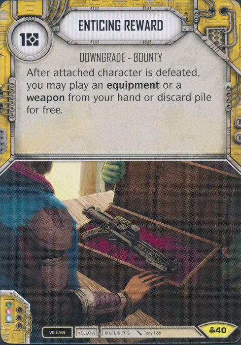Enticing Reward (CONV) Uncommon Star Wars Destiny Fantasy Flight Games