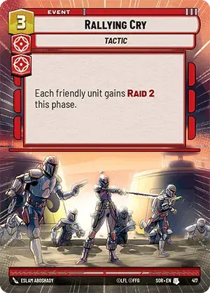 Rallying Cry (SOR) Uncommon Star Wars Unlimited Fantasy Flight Games Hyperspace Non-Foil