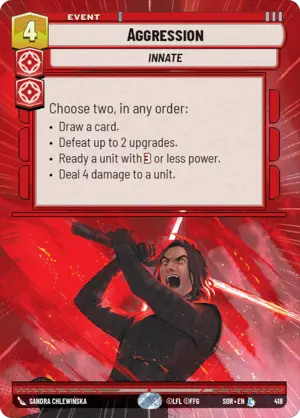 Aggression (SOR) Legendary Star Wars Unlimited Fantasy Flight Games Hyperspace Non-Foil