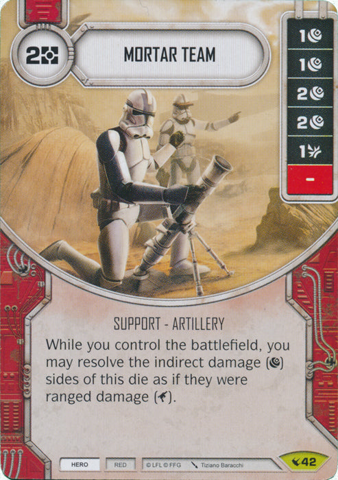 Mortar Team (LEG) Rare Star Wars Destiny Fantasy Flight Games