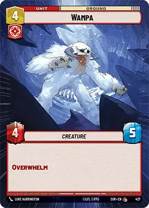 Wampa (SOR) Common Star Wars Unlimited Fantasy Flight Games Hyperspace Non-Foil