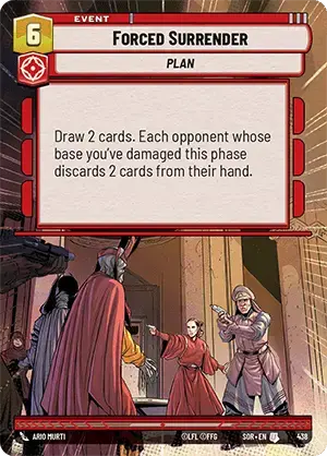 Forced Surrender (SOR) Uncommon Star Wars Unlimited Fantasy Flight Games Hyperspace Non-Foil