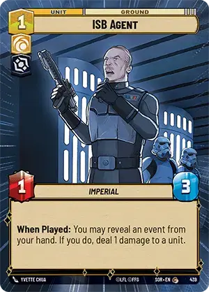 ISB Agent (SEC) Common Star Wars Unlimited Fantasy Flight Games Hyperspace Non-Foil