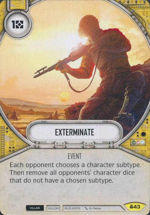 Exterminate (CONV) Uncommon Star Wars Destiny Fantasy Flight Games
