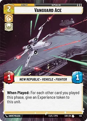 Vanguard Ace (SOR) Uncommon Star Wars Unlimited Fantasy Flight Games Hyperspace Non-Foil