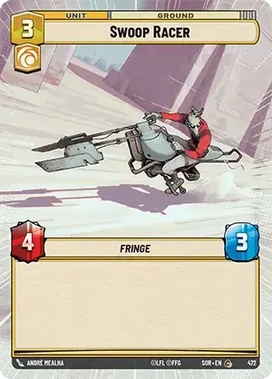 Swoop Racer (SOR) Common Star Wars Unlimited Fantasy Flight Games Hyperspace Non-Foil