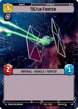 TIE/ln Fighter (SOR) Common Star Wars Unlimited Fantasy Flight Games Hyperspace Non-Foil