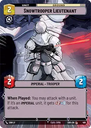 Snowtrooper Lieutenant (SOR) Common Star Wars Unlimited Fantasy Flight Games Hyperspace Non-Foil