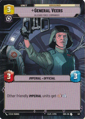 General Veers - Blizzard Force Commander (SOR) Uncommon Star Wars Unlimited Fantasy Flight Games Hyperspace Non-Foil