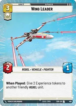 Wing Leader (SOR) Uncommon Star Wars Unlimited Fantasy Flight Games Hyperspace Non-Foil