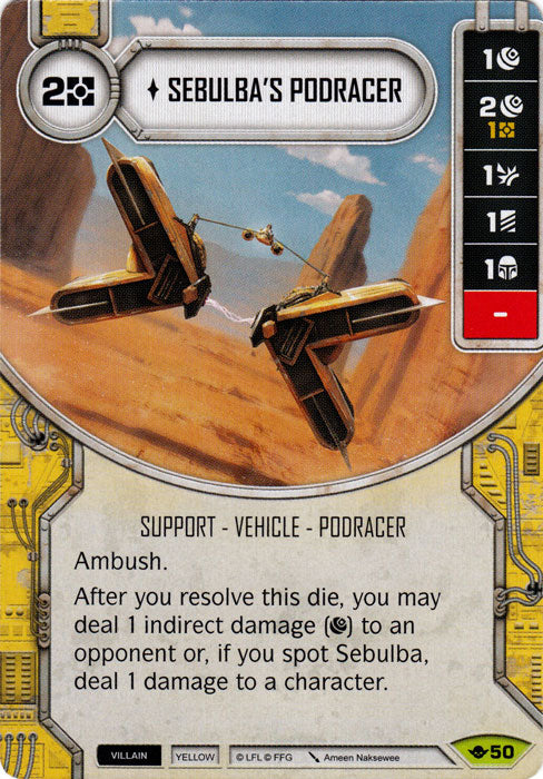 Sebulba's Podracer (WotF) Rare Star Wars Destiny Fantasy Flight Games